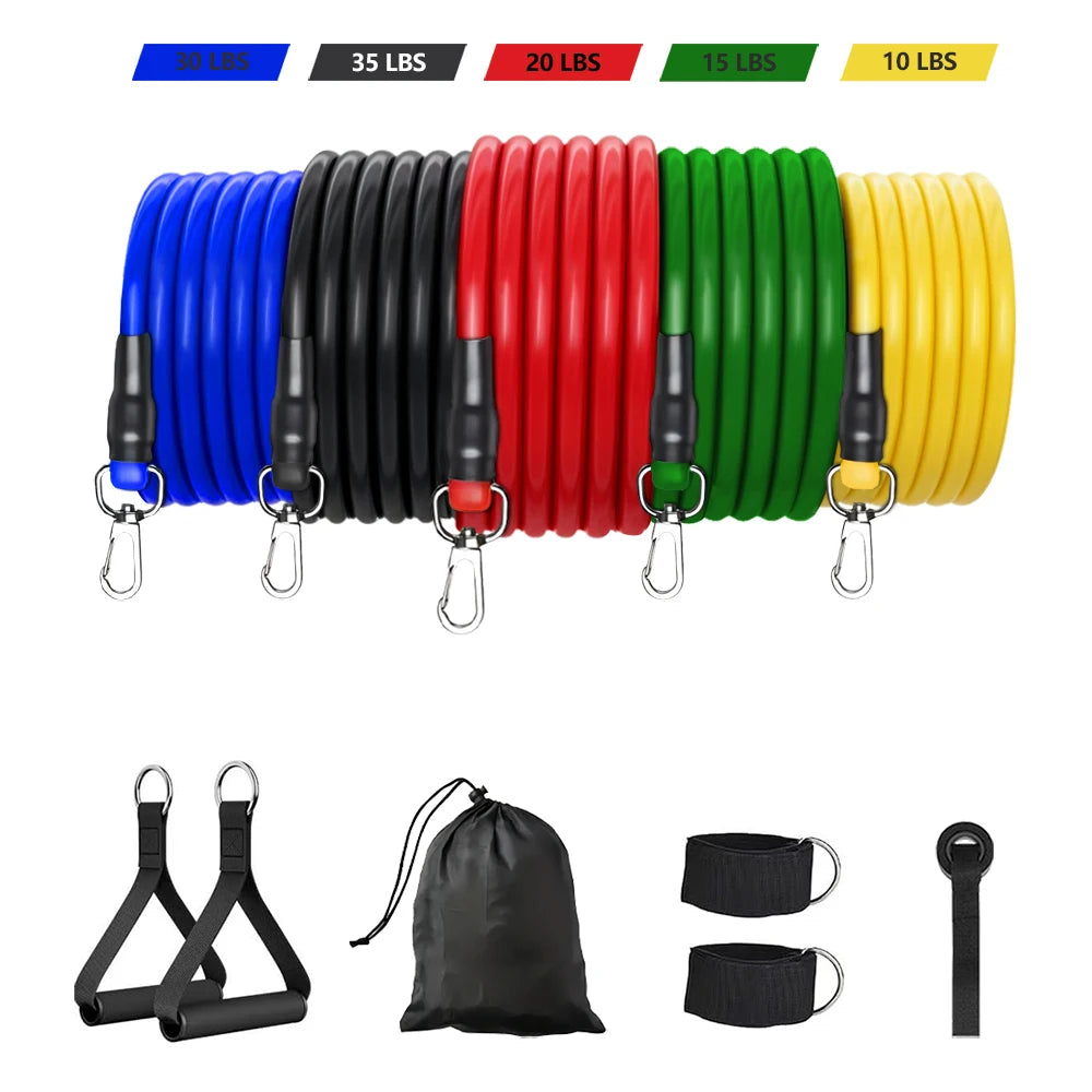 Ultimate Resistance Band Set for Strength Training - Versatile Exercise Bands with Handles for Home and On-the-Go Workouts