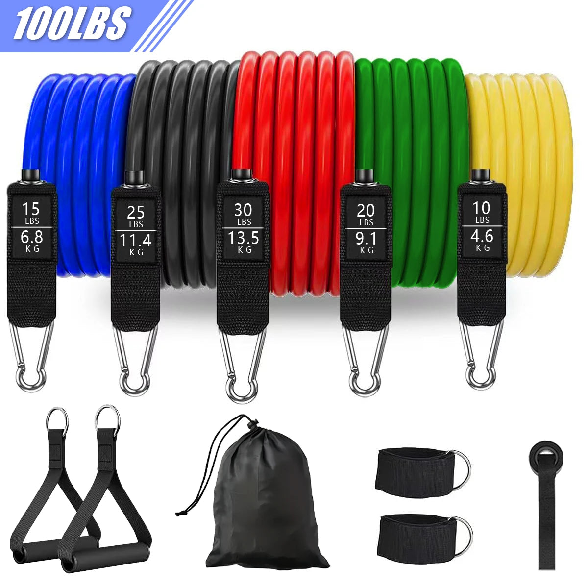 Ultimate Resistance Band Set for Strength Training - Versatile Exercise Bands with Handles for Home and On-the-Go Workouts